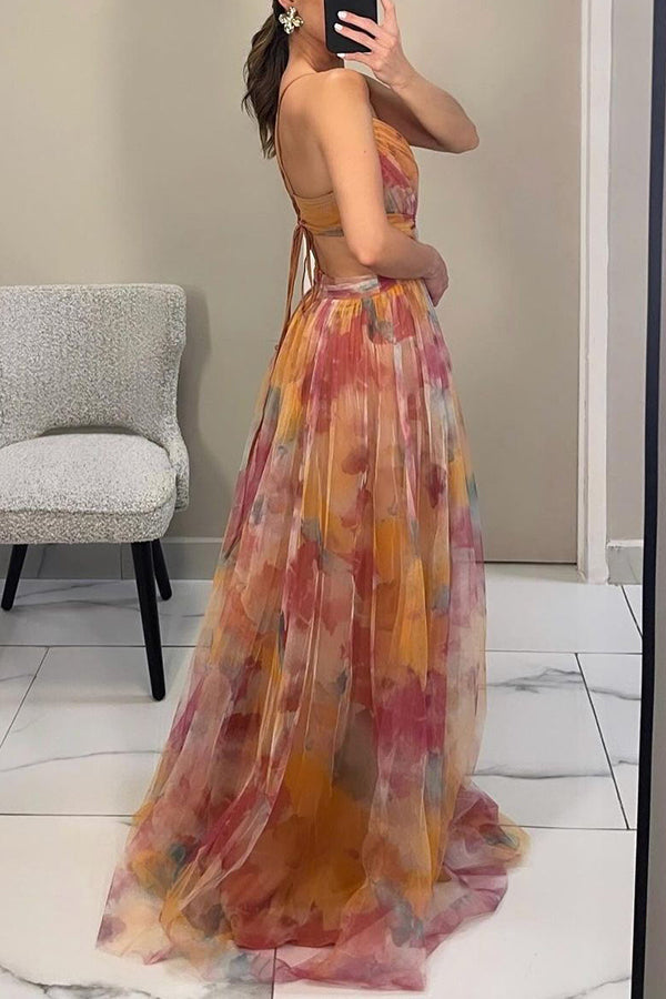 Frostine™ | Robe longue floral romantique pour un look élégant et féminin