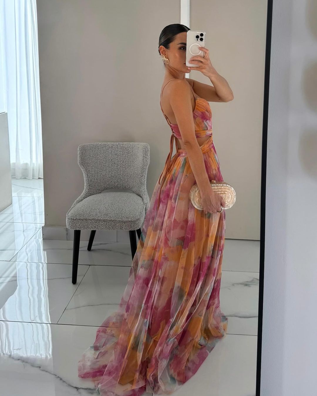 Frostine™ | Robe longue floral romantique pour un look élégant et féminin