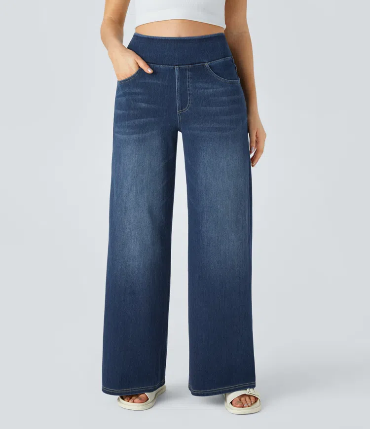 Comfortabele jeans met hoge taille
