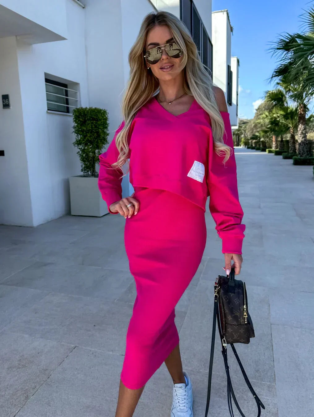 Laurine – Ensemble Chic et Confortable Robe et Sweatshirt pour un Look Décontracté Élégant