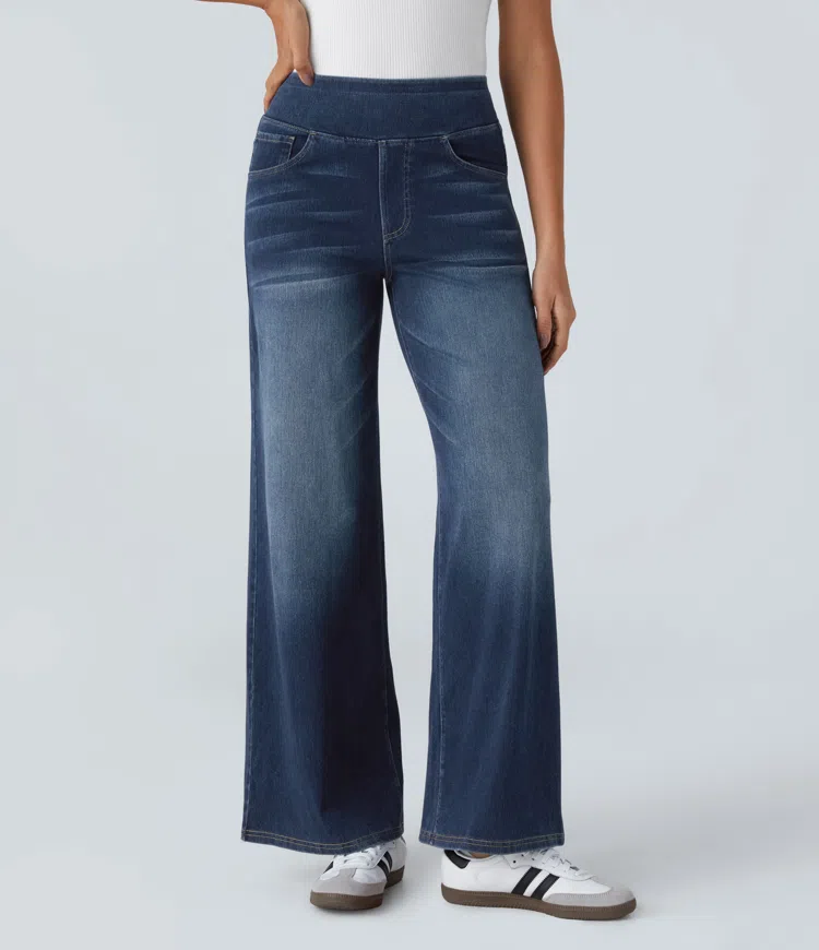 Comfortabele jeans met hoge taille