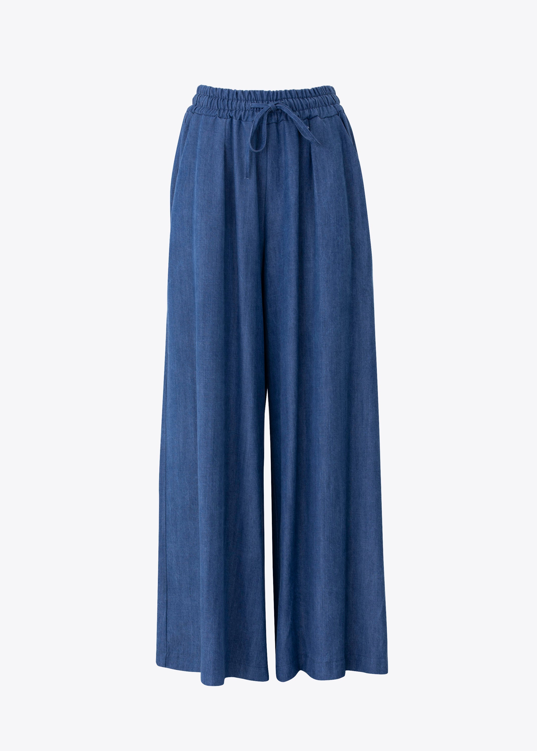 VanderMeer® | Wijde palazzo-broek van lyocell met denimeffect