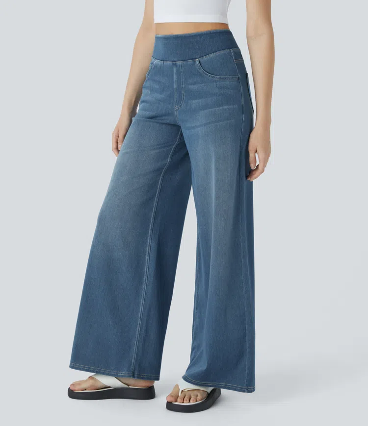 Comfortabele jeans met hoge taille