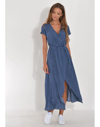 Suzanne - Élégante robe à col en V pour un look chic et sophistiqué